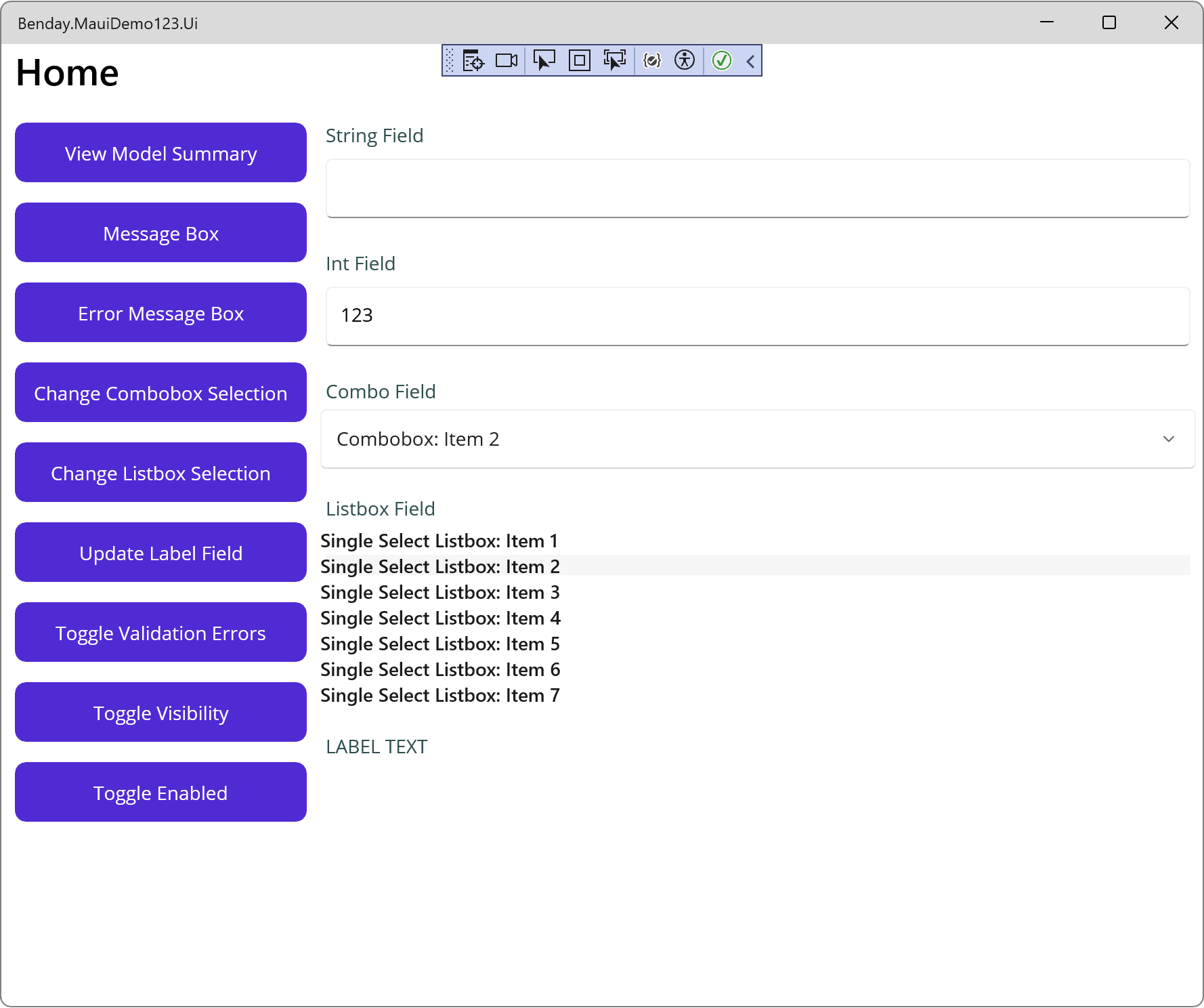 .NET MAUI Demo Application